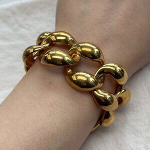 Vintage Chunky Goldtone Link Bracelet